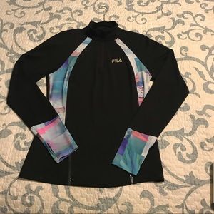 Fila half zip sweatshirt black medium